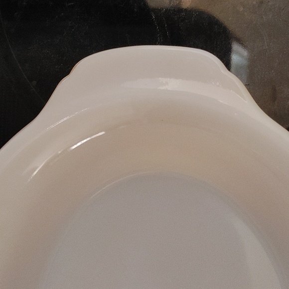 468 FIRE KING Peach Lustre Divided Oval Baking Casserole Dish - Picture 3 of 13